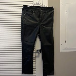 Gap Size 29/8 R Vintage Slim High Rize Black Leather Pants